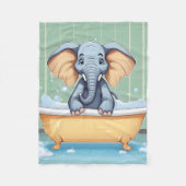 Olifant in bad fleece deken (Voorkant)