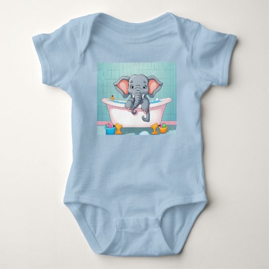 Olifant in bad romper (Voorkant)