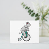 Olifant in Circus met Fiets Briefkaart (Staand voorkant)