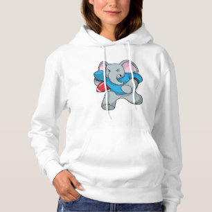 Olifant in Football met apparatuur Hoodie