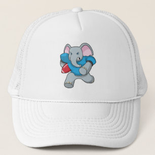Olifant in Football met apparatuur Trucker Pet