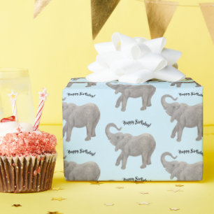 Olifant Inpakpapier Lichtblauw