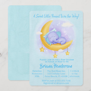 Olifant Jongen Zoete Kleine Pinda Baby Shower Kaart