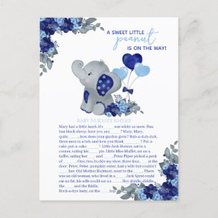 Olifant Jongens Baby Borrelspel Briefkaart