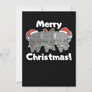 Olifant Kerst Dieren Olifanten Prettig Feestdagenkaart