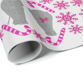 Olifant Kerst roze inpakpapier (Rol Hoek)