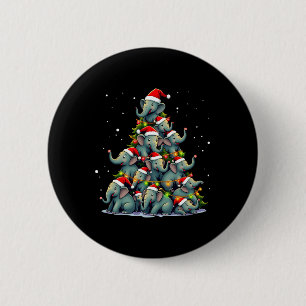 Olifant Kerstboom Funny Jumbo Vakantie Schattige E Ronde Button 5,7 Cm