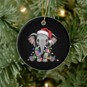 Olifant Kerstverlichting Kerstvakantie Wilde Dier Keramisch Ornament