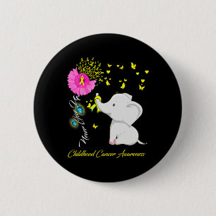 Olifant Kinderkanker - Kinderkanker Lintje Ronde Button 5,7 Cm
