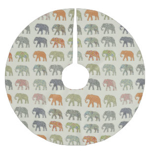 Olifant Kleurrijk Dier Patroon Modern Kerstboom Rok