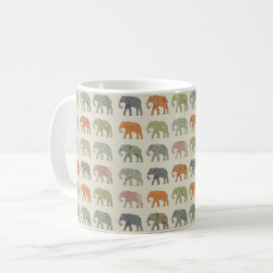 Olifant Kleurrijk Dier Patroon Modern Koffiemok