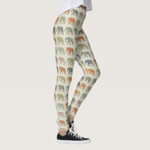 Olifant Kleurrijk Dier Patroon Modern Leggings