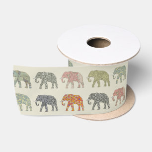Olifant Kleurrijk Dier Patroon Modern Lint