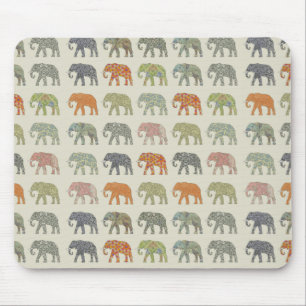 Olifant Kleurrijk Dier Patroon Modern Muismat