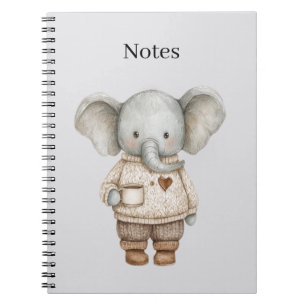 Olifant koffiekop notitieboek
