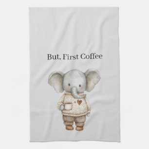 Olifant koffiekop theedoek