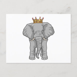 Olifant Koningskroon Briefkaart