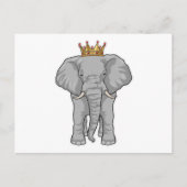 Olifant Koningskroon Briefkaart (Voorkant)