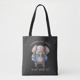 olifant koppige deal met het schattig Schattig gra Draagtas