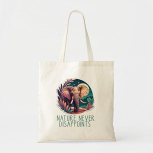 OLIFANT Kunst DE NATUUR STELT NOOIT TELEUR Tote Bag
