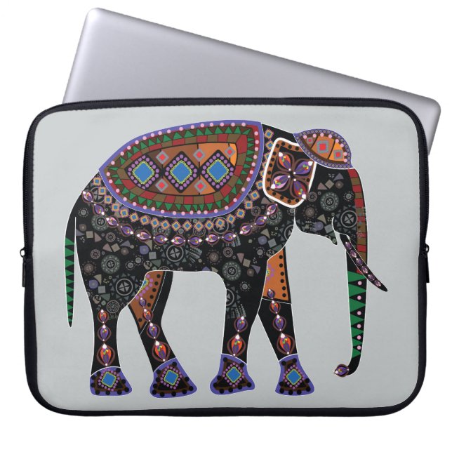  olifant laptop sleeve (Voorkant)