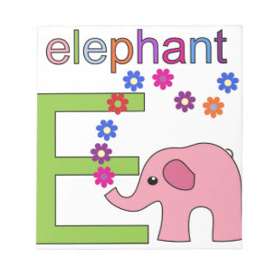 Olifant Letter E Notitieblok