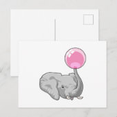 Olifant met ballon briefkaart (Voorkant / Achterkant)