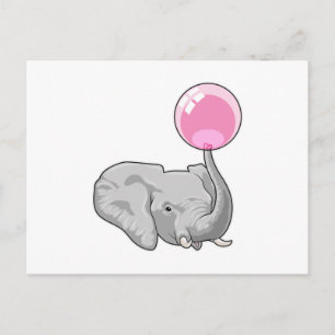 Olifant met ballon briefkaart