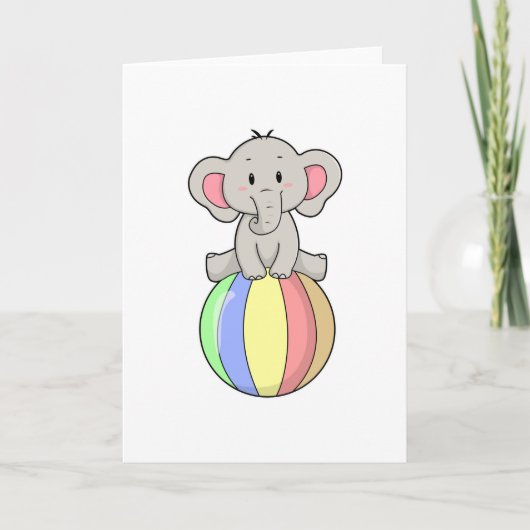 Olifant met ballon kaart (Voorkant)
