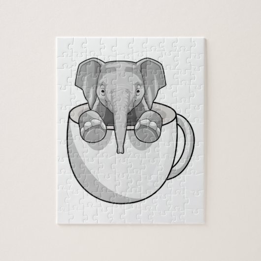 Olifant met Beker Legpuzzel (Verticaal)