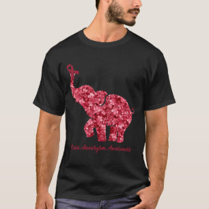 Olifant met Bloem Hersenaneurysma Awareness Ribb T-shirt