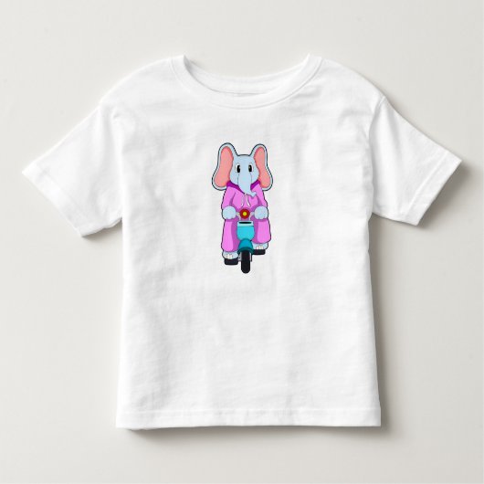 Olifant met fiets kinder shirts (Voorkant)