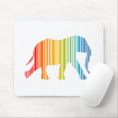 Olifant met kleurenstreepjescode muismat (Met muis)