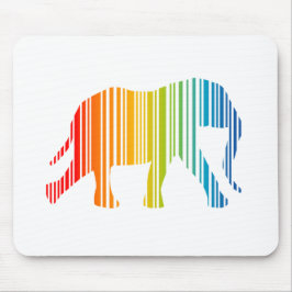 Olifant met kleurenstreepjescode muismat