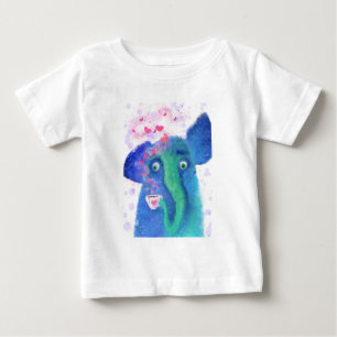 Olifant met koffie Baby T-shirt
