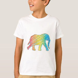 Olifant met lijnen t-shirt