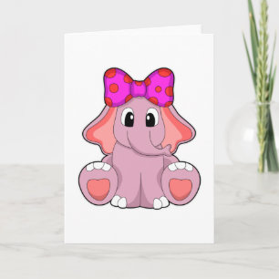 Olifant met lint kaart