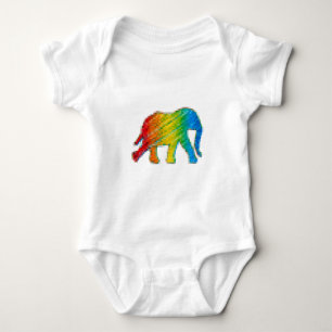 Olifant met Pixels Romper