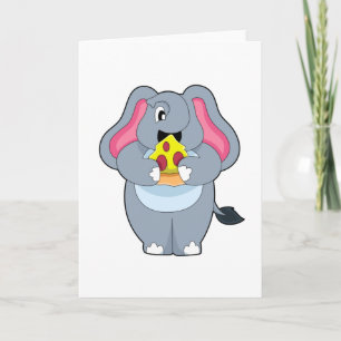 Olifant met Pizza Kaart