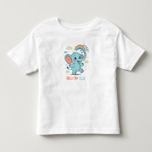 Olifant met Regenboogspatten Aangepast Baby Dier Kinder Shirts