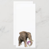 olifant met roze orchidee (Voorkant / Achterkant)