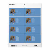 olifant met roze orchidee etiket (Full Sheet)