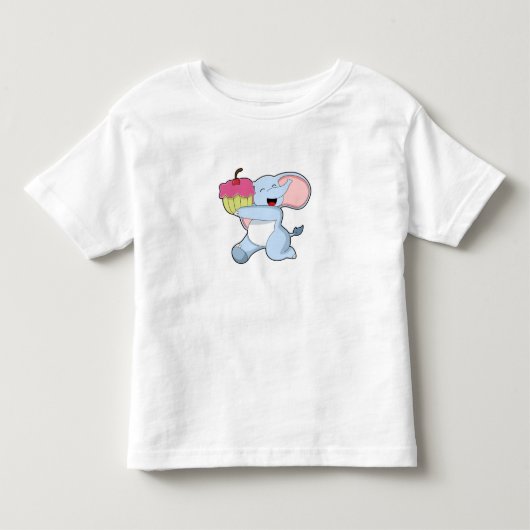 Olifant met Taart Kinder Shirts (Voorkant)