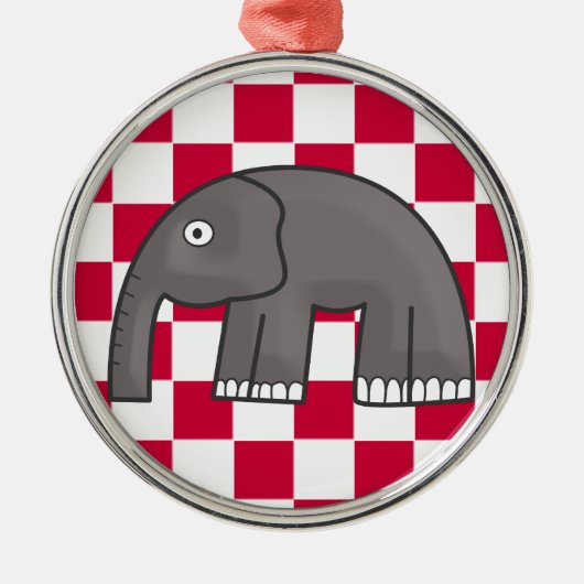 olifant metalen ornament (Voorkant)