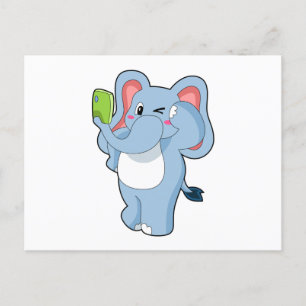 Olifant Mobiel Briefkaart