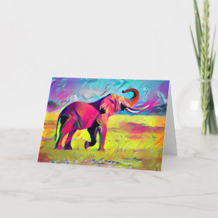 Olifant Moeder Waterverf Kaart