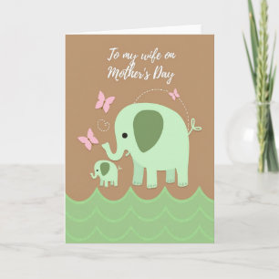 Olifant Moederdag kaart