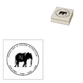 Olifant Monogram Retouradres Rubberstempel (Gestempeld)