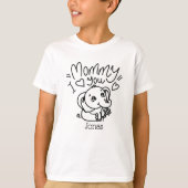 Olifant Mum & Me Moederdag aangepaste kinder T-shirt (Voorkant)