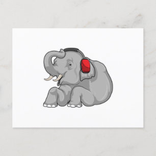 Olifant Muziek Hoofdtelefoon Briefkaart
